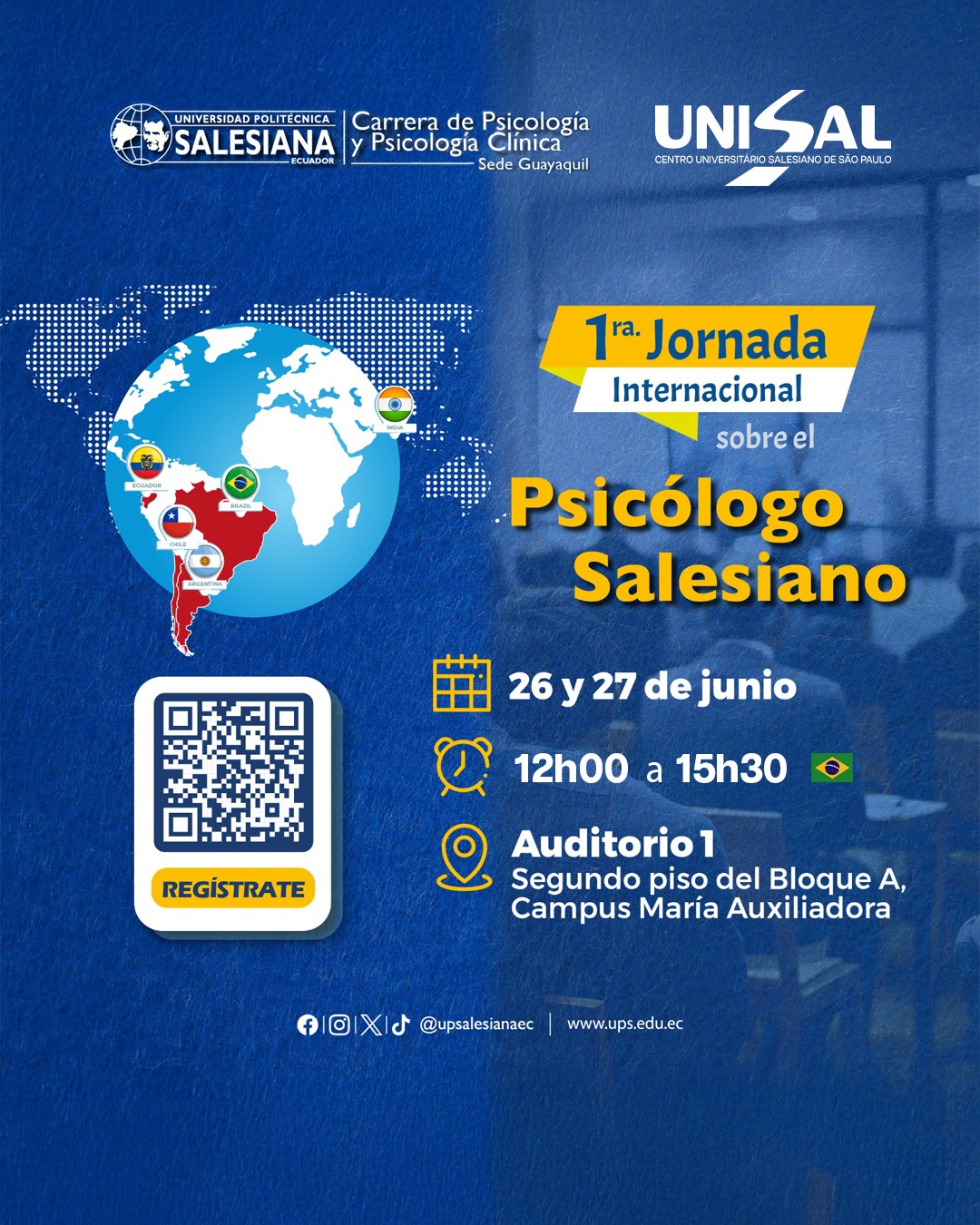 Começa amanhã a 1ª Jornada Internacional sobre o Psicólogo Salesiano